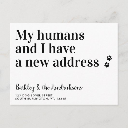 Grappig nieuw adres dat we hebben verplaatst. aankondigingskaart (Voorkant)