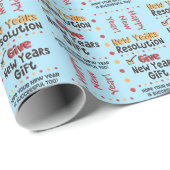 Grappig nieuw jaar Resolutie © Wrapping Paper Cadeaupapier (Rol Hoek)