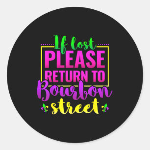 Grappig Nieuw-Orleans Nieuwigheidscadeau, Terug na Ronde Sticker