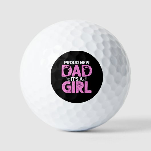 Grappig, nieuw pap cadeau voor mannen Vaderdag. Golfballen (Voorkant)