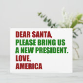 Grappig nieuw President voor kerst Feestdagenkaart (Staand voorkant)