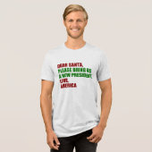 Grappig nieuw President voor kerst Tri-Blend Shirt (Voorkant volledig)