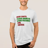 Grappig nieuw President voor kerst Tri-Blend Shirt (Voorkant)
