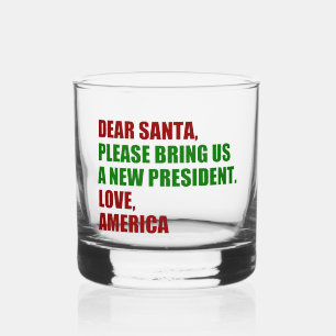 Grappig nieuw President voor kerst Whisky Glas