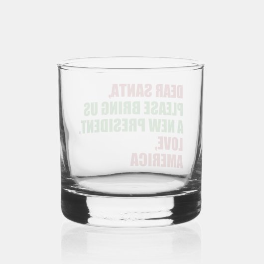 Grappig nieuw President voor kerst Whisky Glas (Achterkant)