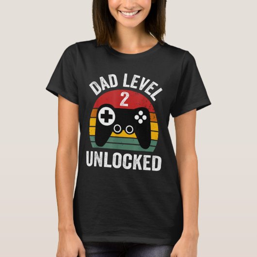 Grappig Nieuw Vader Shirt Vader Level 2 Ontgrendel (Voorkant)