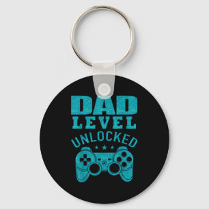 Grappig Nieuw Vader Shirt Vader Niveau Ontgrendeld Sleutelhanger