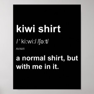 Grappig Nieuw-Zeeland Voor Mannen Vrouwen Kiwi Cad Poster