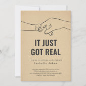 Grappig Nieuwe Baby Welkomstfeest, Sip and See Kaart (Voorkant)