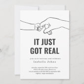 Grappig Nieuwe Baby Welkomstfeest, Sip and See Kaart (Voorkant)