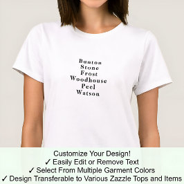 Grappig Nieuwigheid Voornamen Naam Feest Game 01B T-shirt