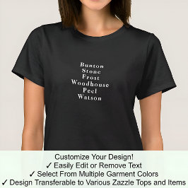 Grappig Nieuwigheid Voornamen Naam Viering Spel 01 T-shirt