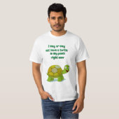 Grappig nieuwigheids-orthday Gift TURTLE IN MIJN P T-shirt (Voorkant volledig)
