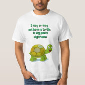 Grappig nieuwigheids-orthday Gift TURTLE IN MIJN P T-shirt (Voorkant)