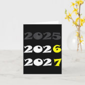 Grappig Nieuwjaar 2026 Zes Zeven 67 Meme  Kaart (Gele Bloem)