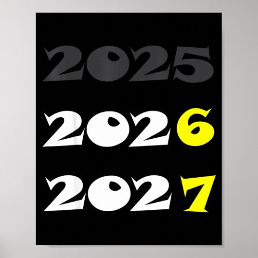 Grappig Nieuwjaar 2026 Zes Zeven 67 Meme Poster (Voorkant)
