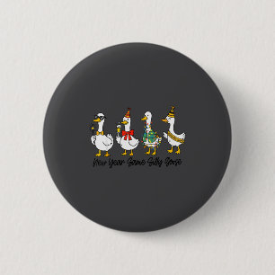 Grappig Nieuwjaar Dezelfde Dwaze Gans Gelukkig Nie Ronde Button 5,7 Cm