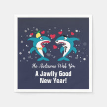 Grappig Nieuwjaar Haaien Familienaam Marine