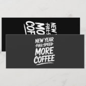 Grappig Nieuwjaar Meer Koffie Sarcastische Resolut Kaart (Voorkant / Achterkant)