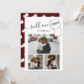 Grappig Nieuwjaar rol op wc-papier 3 foto's rood Kaart (Voorkant / Achterkant in situ)