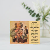 Grappig nieuwjaar toast paar toast Briefkaarten (Staand voorkant)