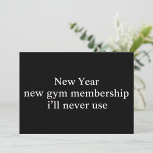 Grappig Nieuwjaars Lidmaatschap Fitness Humor Lui  Kaart
