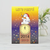 Grappig nieuwjaarsfeest kaart (Staand voorkant)