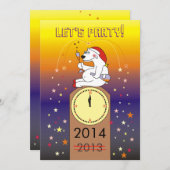 Grappig nieuwjaarsfeest kaart (Voorkant / Achterkant)