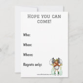 Grappig nieuwjaarsuitvindingen van de Eve Party Kaart (Achterkant)