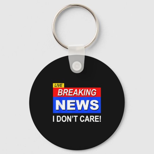 Grappig nieuws: sarcasme kan me niets schelen sleutelhanger (Voorkant)