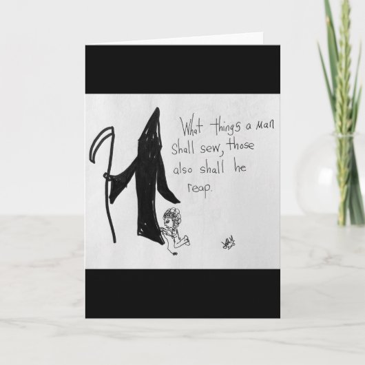 Grappig nieuws wat je ziet Grim Reaper Greeting Kaart (Voorkant)