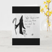 Grappig nieuws wat je ziet Grim Reaper Greeting Kaart (Gele Bloem)