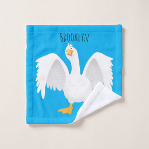 Grappig nieuwsgierig als cartoon bad handdoek