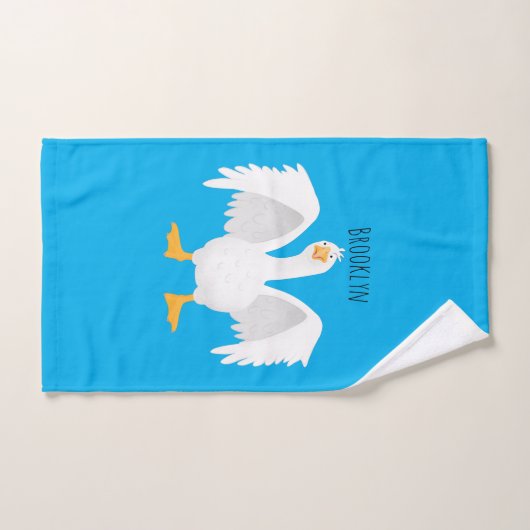 Grappig nieuwsgierig als cartoon bad handdoek (Handdoek)