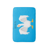 Grappig nieuwsgierig als cartoon badmat (Voorkant Verticaal)