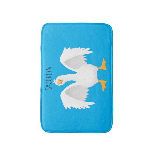 Grappig nieuwsgierig als cartoon badmat (Voorkant Verticaal)