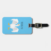 Grappig nieuwsgierig als cartoon bagagelabel (Voorkant horizontaal)