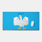 Grappig nieuwsgierig als cartoon bureaumat (Keyboard & Muis)