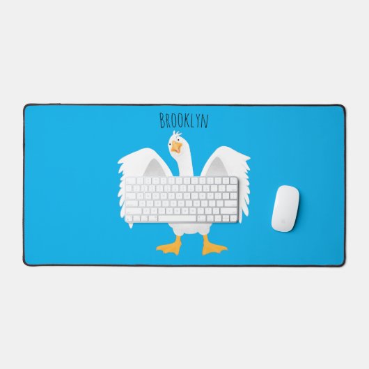 Grappig nieuwsgierig als cartoon bureaumat (Keyboard & Muis)