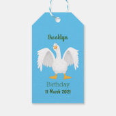 Grappig nieuwsgierig als cartoon cadeaulabel (Achterkant)