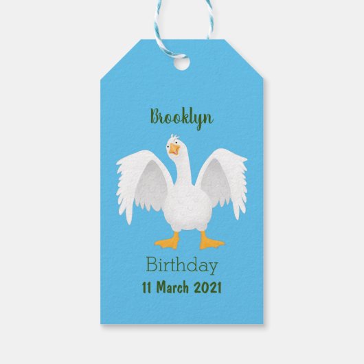 Grappig nieuwsgierig als cartoon cadeaulabel (Achterkant)