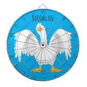 Grappig nieuwsgierig als cartoon dartbord (Voorkant)