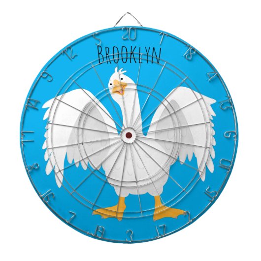 Grappig nieuwsgierig als cartoon dartbord (Voorkant)