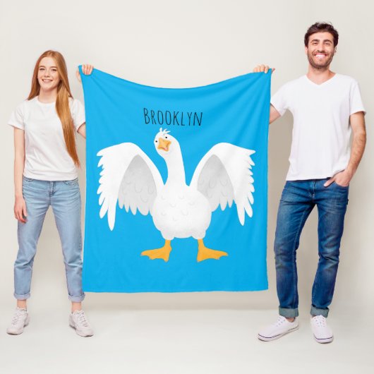 Grappig nieuwsgierig als cartoon fleece deken (In situ)