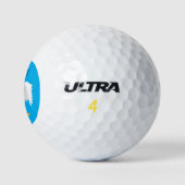 Grappig nieuwsgierig als cartoon golfballen (Logo)