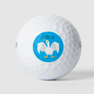 Grappig nieuwsgierig als cartoon golfballen