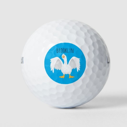 Grappig nieuwsgierig als cartoon golfballen (Voorkant)