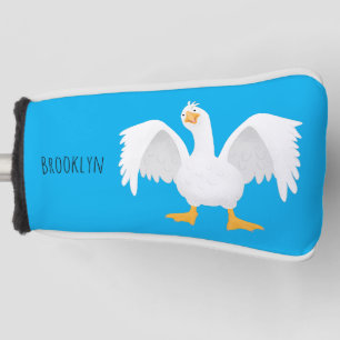 Grappig nieuwsgierig als cartoon golfheadcover
