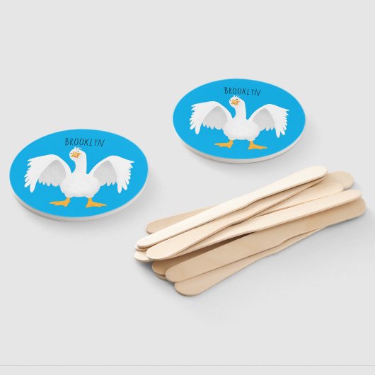 Grappig nieuwsgierig als cartoon handwaaier (Niet-gemonteerd)