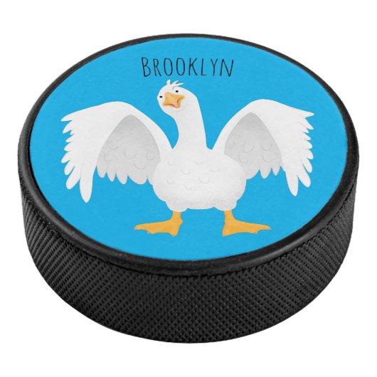 Grappig nieuwsgierig als cartoon hockey puck (3/4)